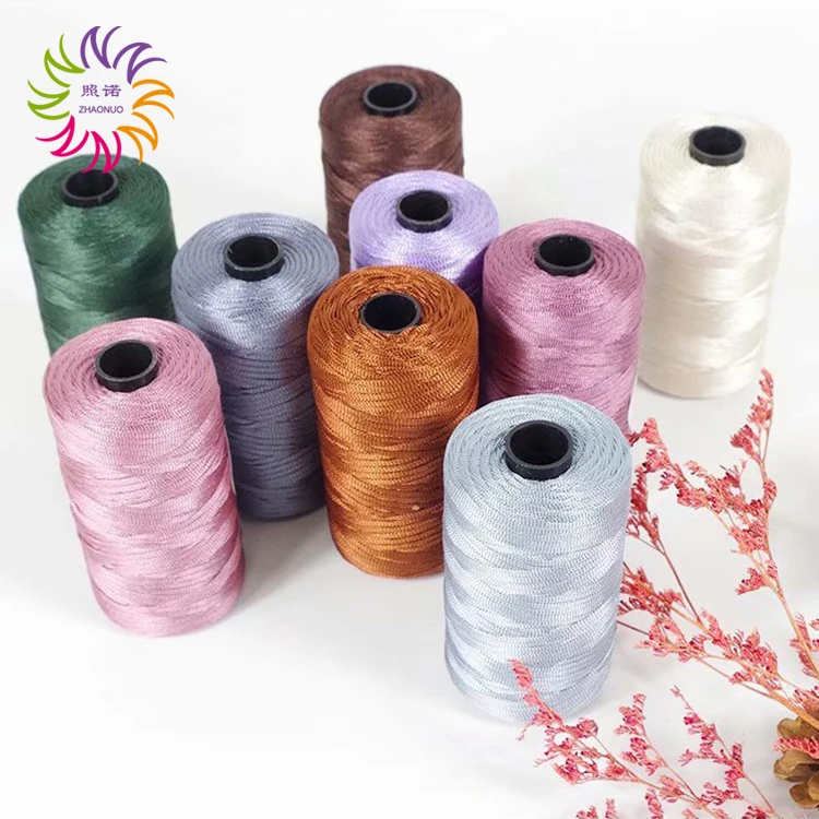 
ZHAONUO new bright flat pp polypropylene rainbow crochet yarn for hand knitting shoes summer cool thread 100g/roll 
