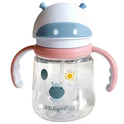 Детская кружка для напитков, портативная пластиковая чашка с ручкой для безопасности детей