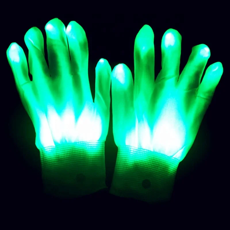 
Cowinner Flashing LED Gloves Cool Toy Light-up LED Party Supplies Gloves Multicolor Led Glove for Halloween Xmas 