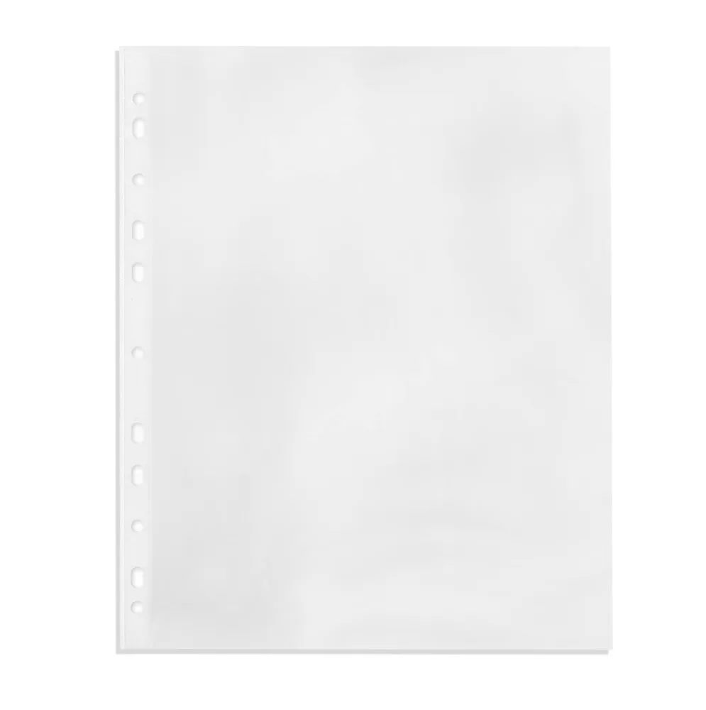 100 Pack Top Loader 11 Hole Plastic Page Protectors Plastic Sleeves Clear Sheet Protectors for 3 Ring Binder