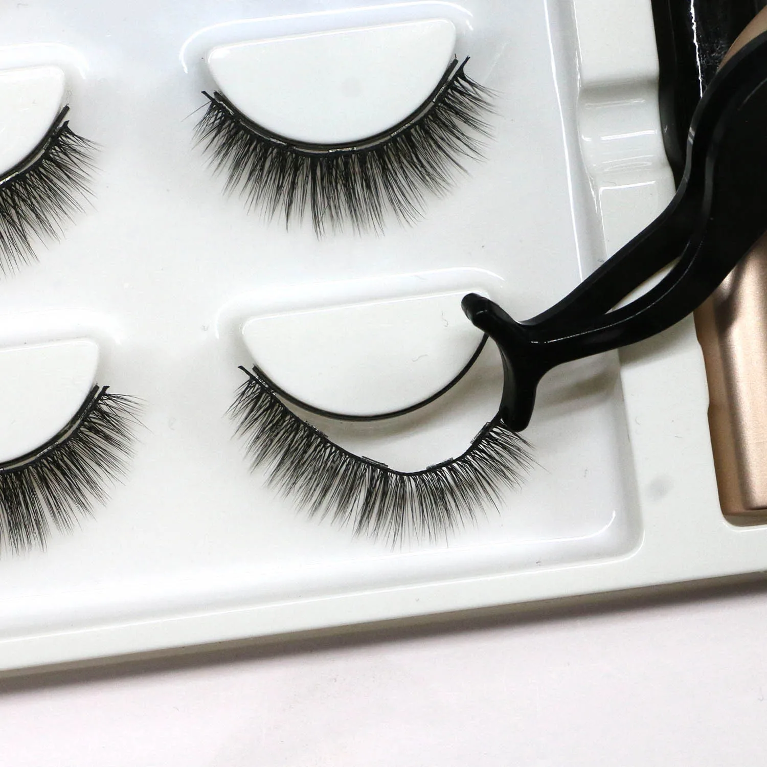 
Wholesale Handmade Magnetic Eyeliner Eye Lashes Mink Magnetic False Eyelashes Set Kit wtih Eyeliner Magnetic Liner 