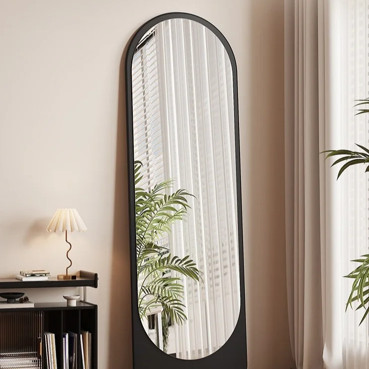 Solid Wood Frame New Design Arch Mirror Large Full Length Floor Standing Mirror Wall Decoration Mirror