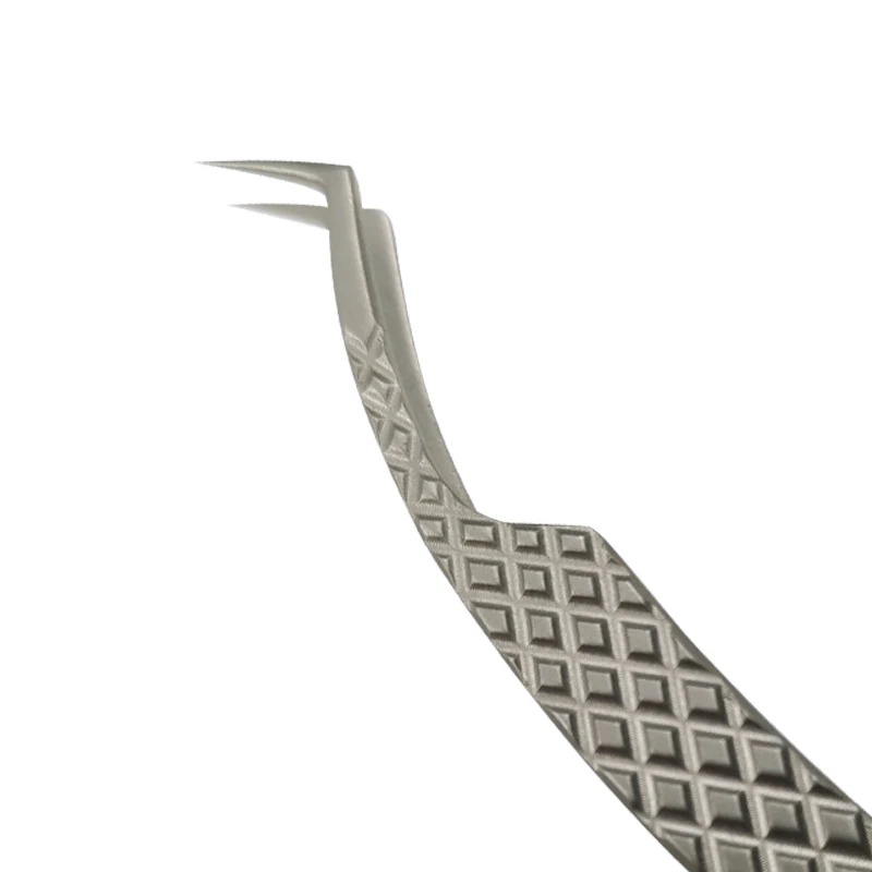 Individual And Volume Mink Lashes Extension-Mega Curved Tweezers for Isolation Applying Extention Titanium Tweezers