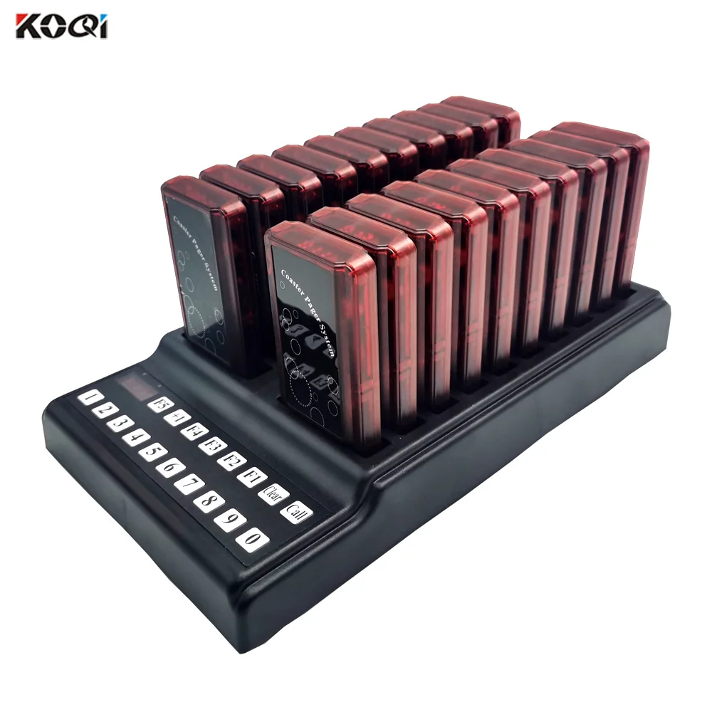 Cheap Waterproof Fast Food Restaurant 20 Pagers Calling Buzzer Beeper