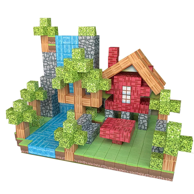 Montessori Architecture Magnetic Building Block Cubes My World Magnet Toys Magnetic Blocks Cubes Learning Educational Toy