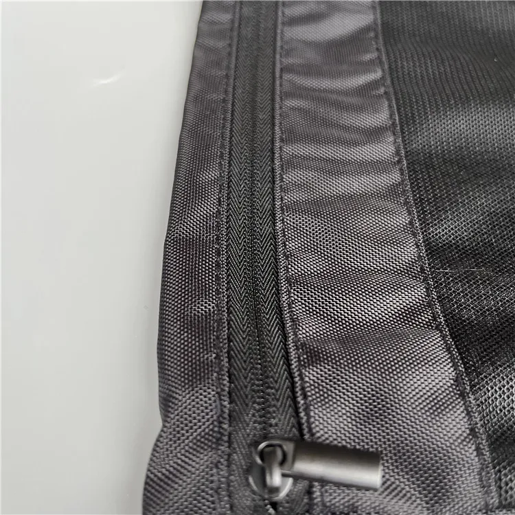 custom kneelet soccer socks packaging zipper bag / custom knee mat packaging nylon mesh zipper pouch bag for soccer shin guards