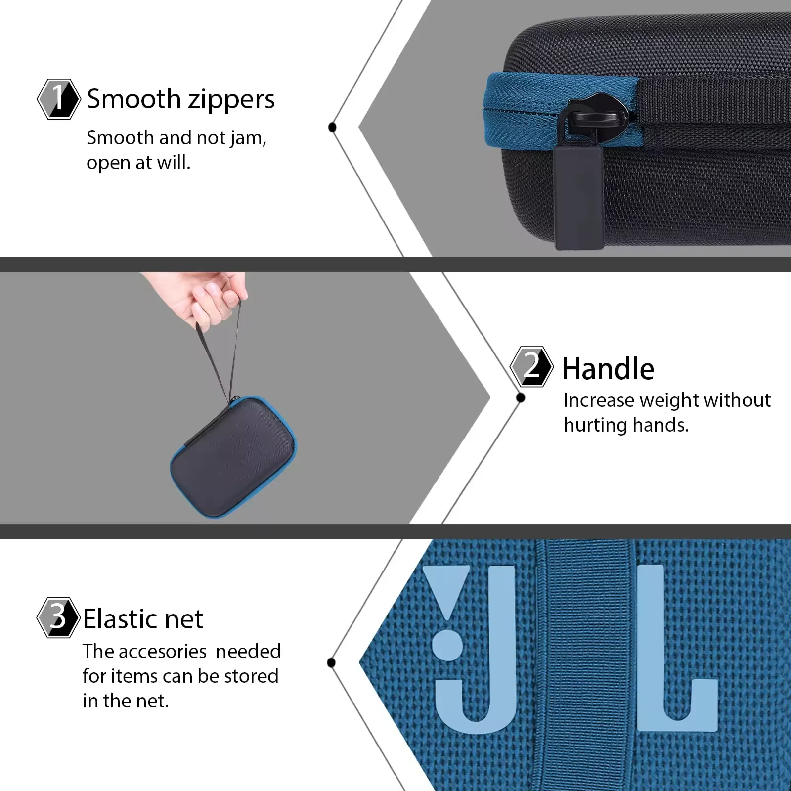 Portable Speaker Carry Storage Case Stylish Bag Style Dustproof Shockproof Features Made EVA Leather PU Nylon Oxford Material