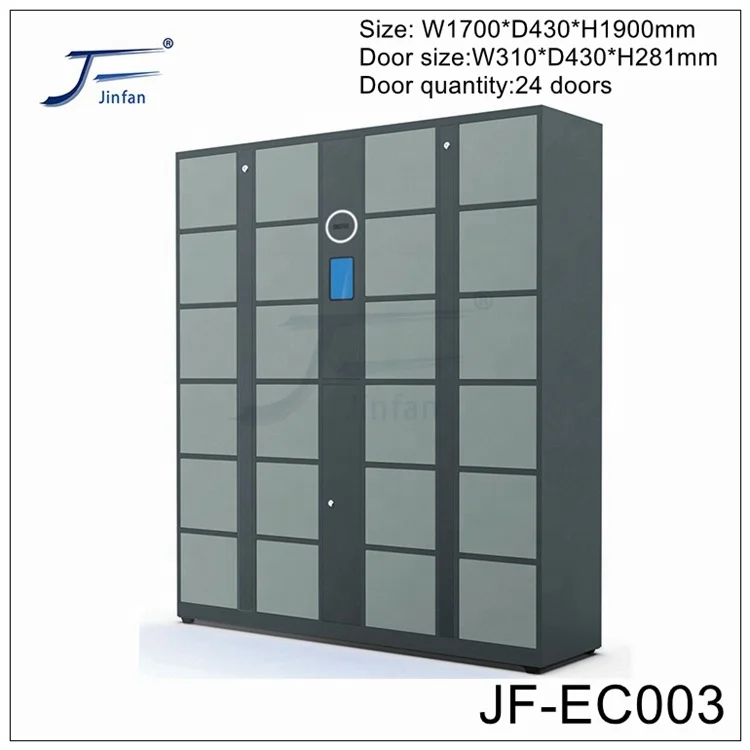 Parcel Storage Cabinet Locker Safe Intelligent Steel New Arrival Luxury face recognition Locker 24 Doors Locker