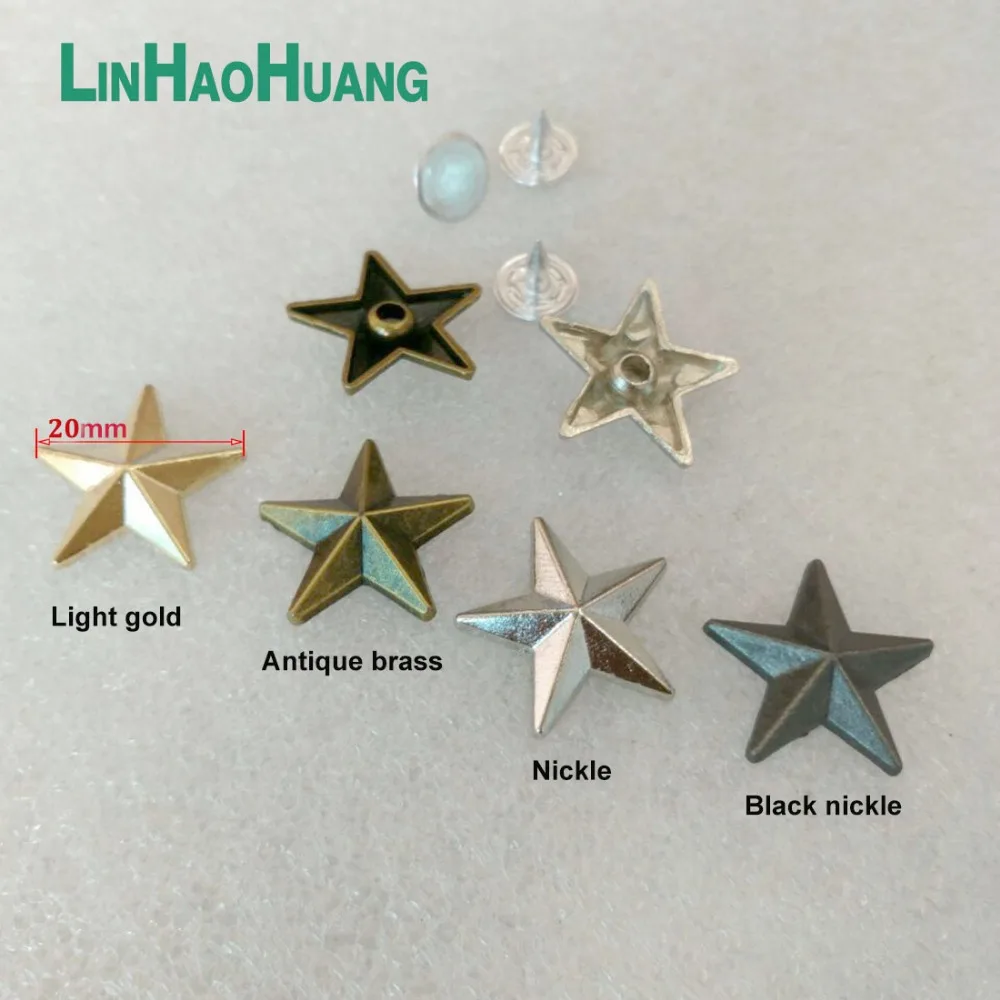DIY 20mm zinc alloy metal rivets star jeans button with alum nail