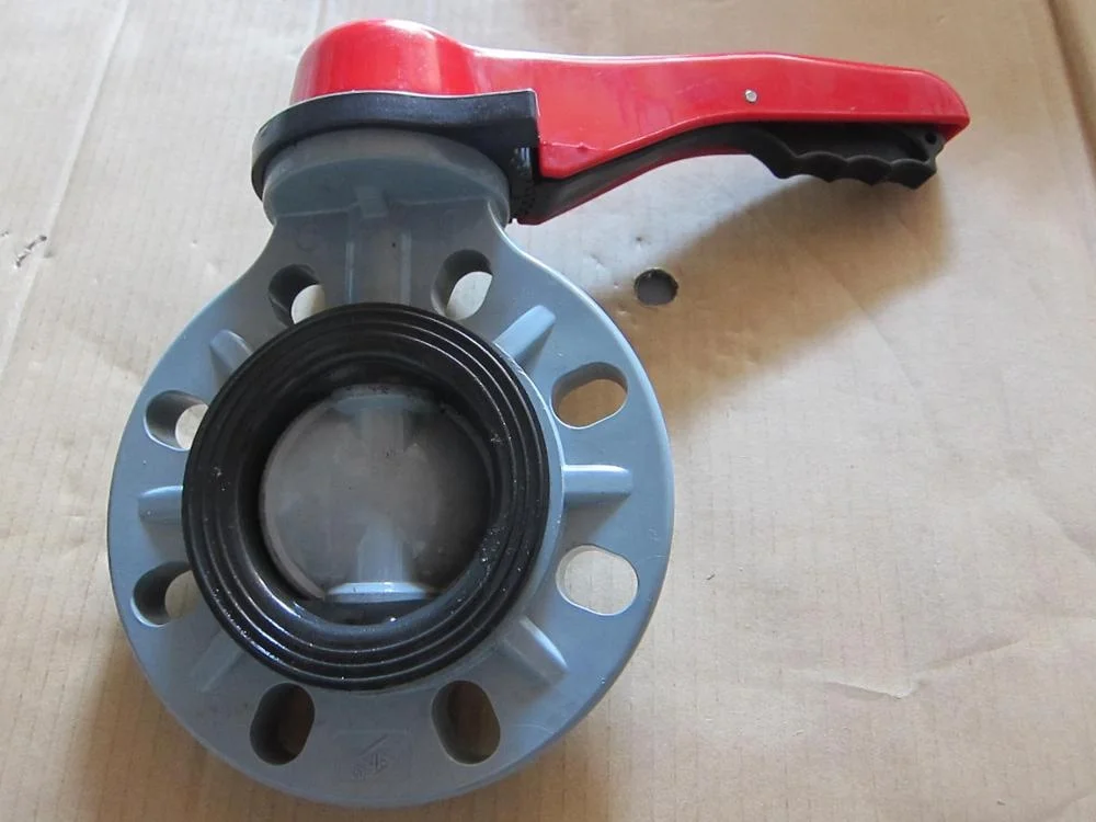 High temperature and corrosion resistant CPVC butterfly valvehandle butterfly valve