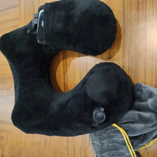 High Quality Portable Detachable Electric Heating Neck Pillow Plush Car U Shape Travel Pillow