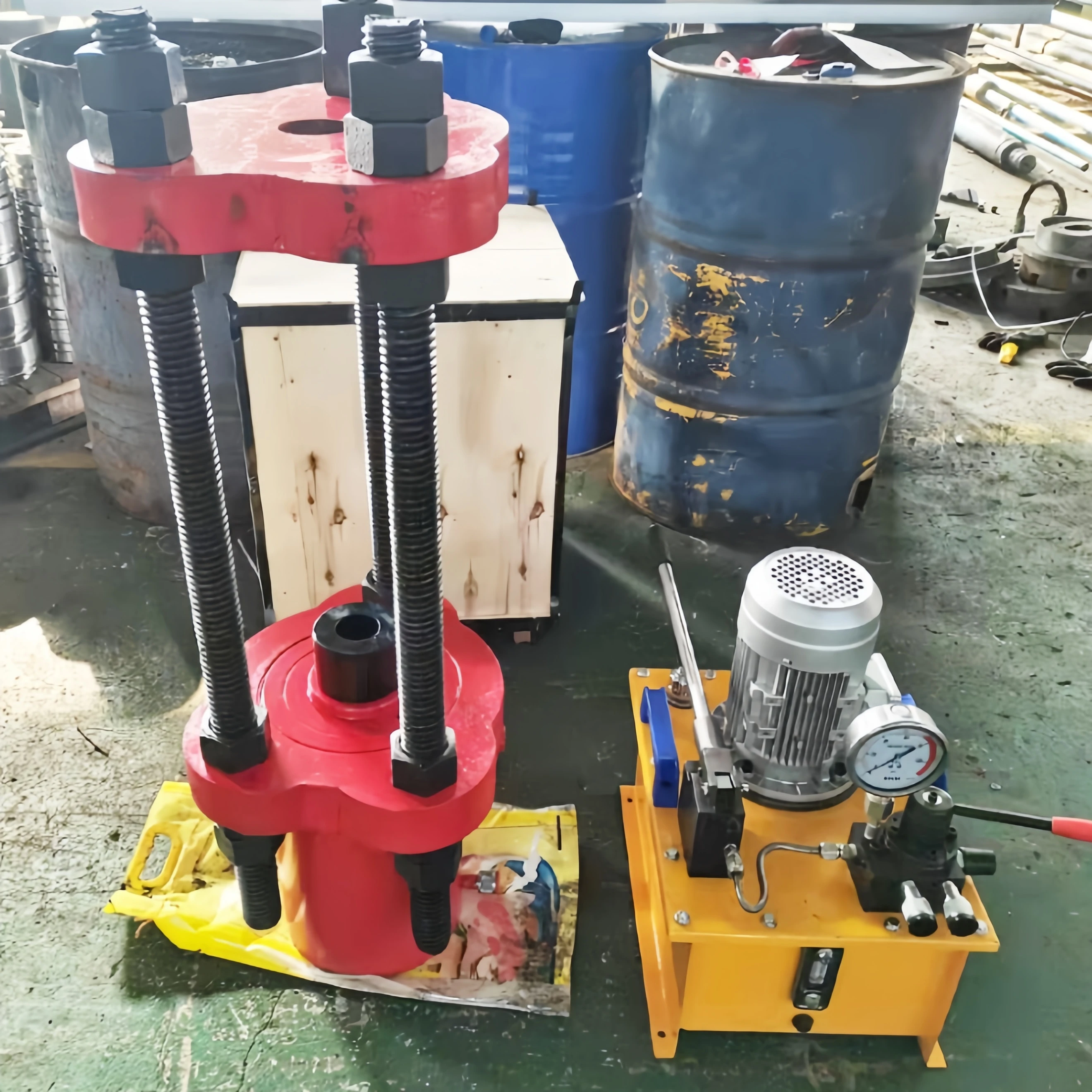 Factory Selling Portable 100 Tons 120 Tons 150 Tons Hydraulic Excavator Track Pin Press Machine with Electric Motor
