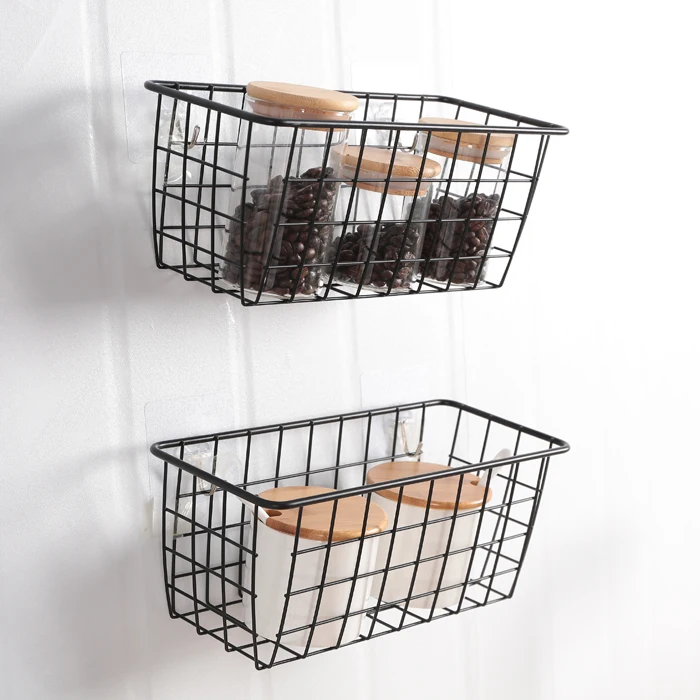 Modern Laundry Decorative Iron Organizer Basket Storage Metal Wire Mesh Baskets