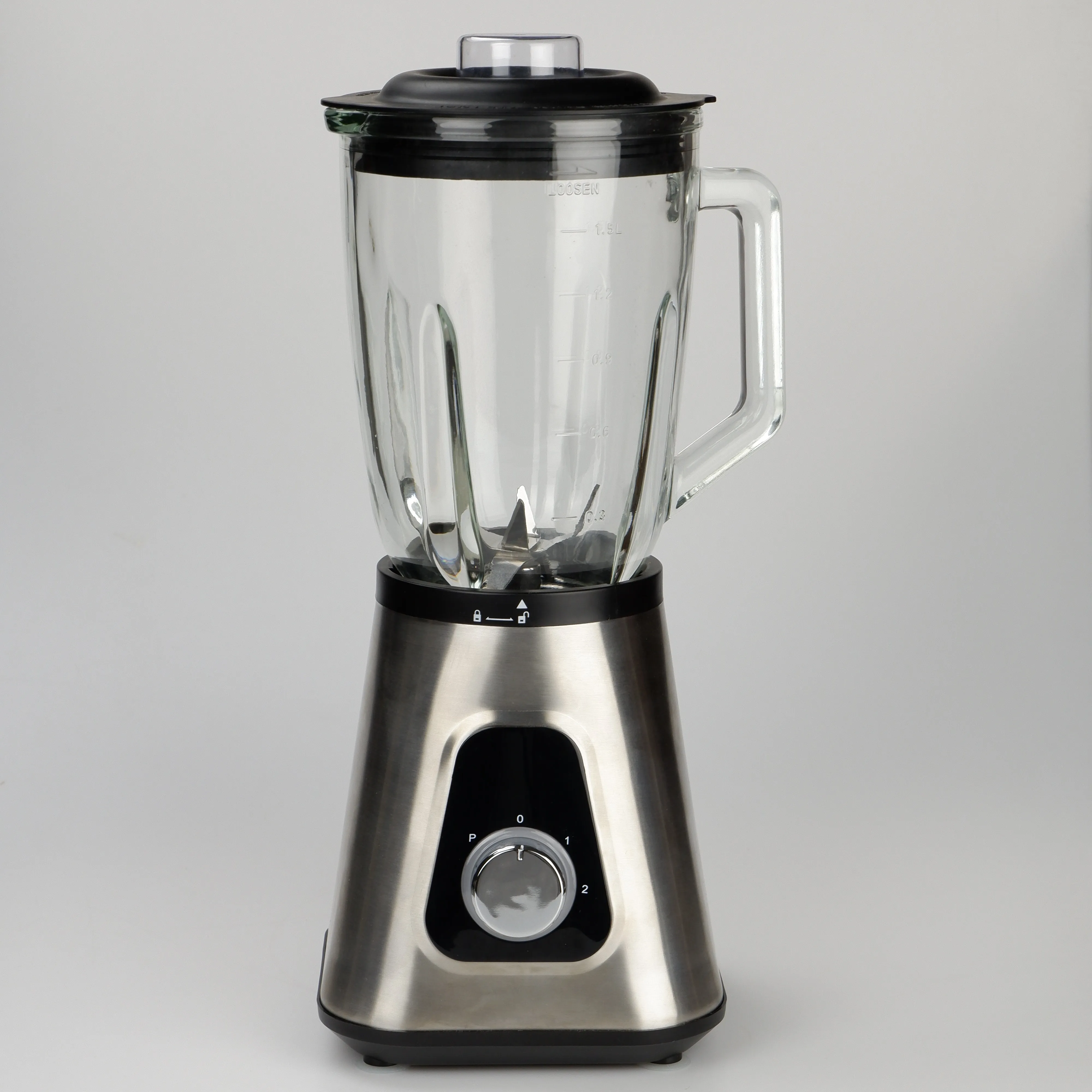 Table Blender with 500ml Traveling Bottle 2024 Multi-purpose Stainless Steel Glass Electric Mechanical Glass Material 4 Speeds