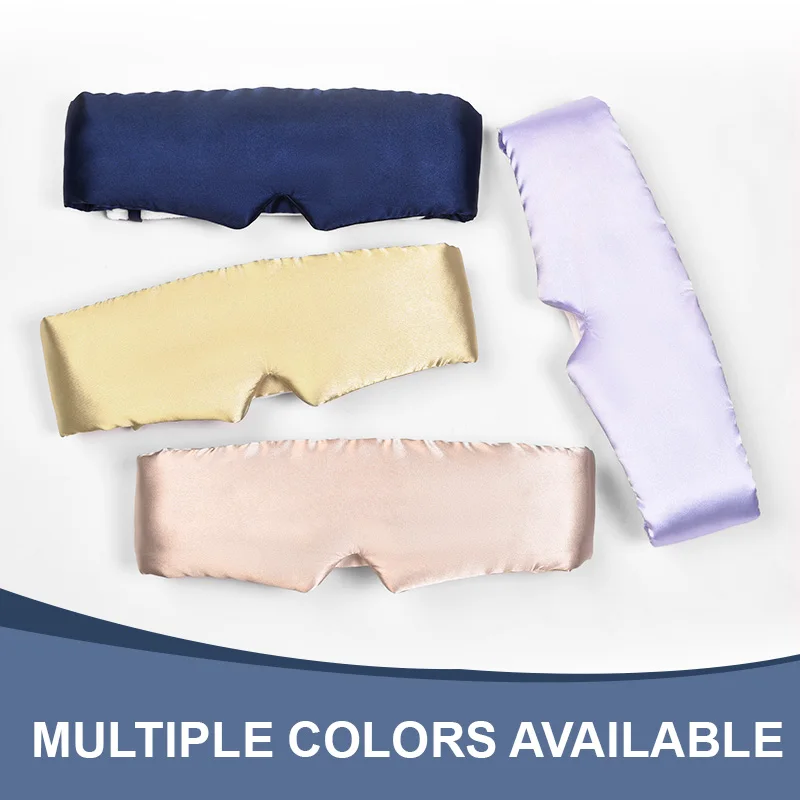Extra Large Adjustable Strap Soft Satin Blindfold Eye Mask Comfortable Eye Health Supply for Travel Yoga Nap Shift Work