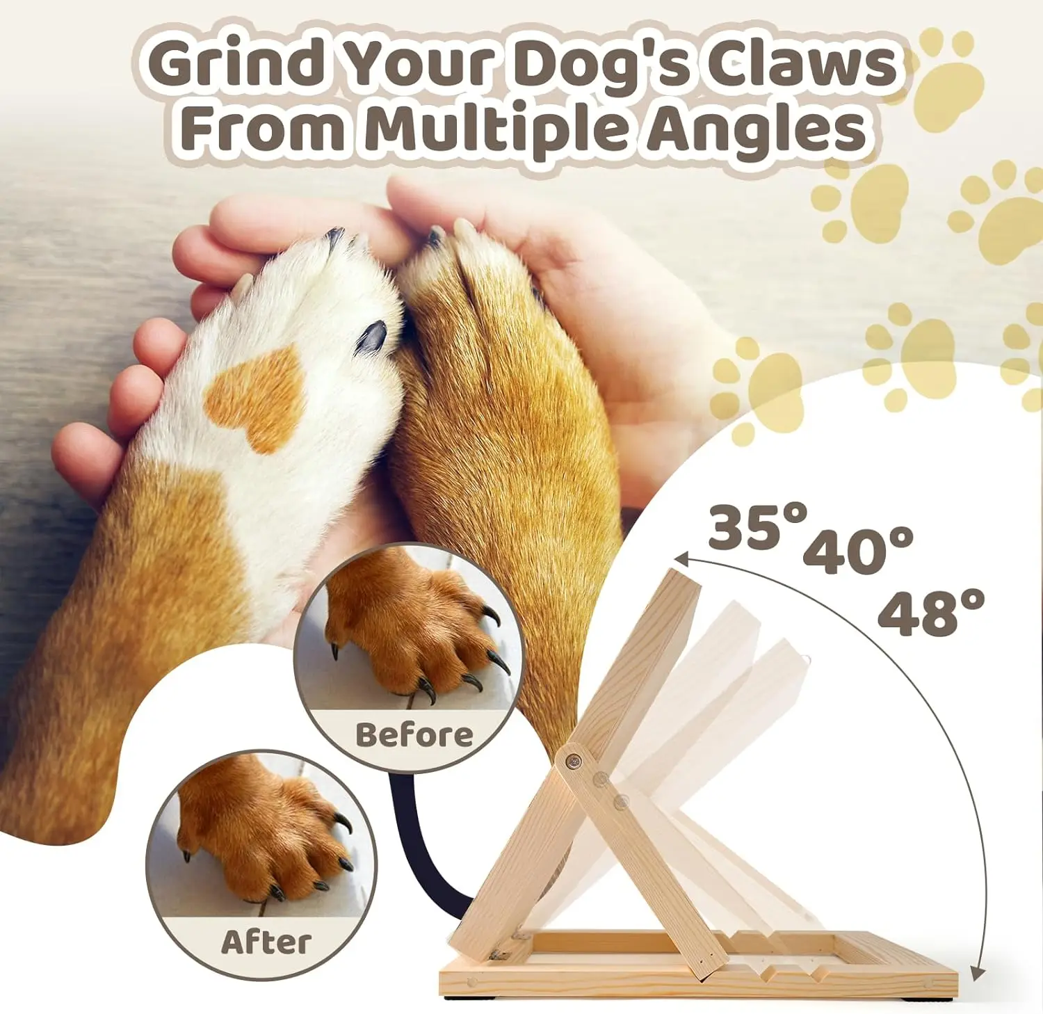 Dog Scratch Board Dog Cat Nail Scratch Board Large Dog Scratching Pad Nail File Board for Pet with 2 Extra Sandpaper