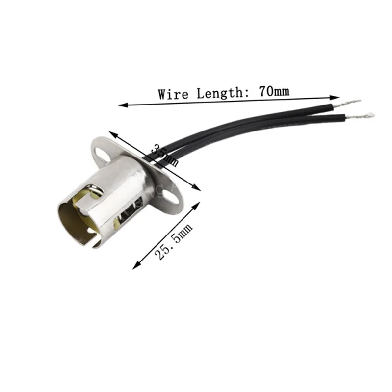 12V 1157 BA15D Base LED Light Bulb Lamp Holder Cable Wire Adapter Socket Converter With Wire KD051