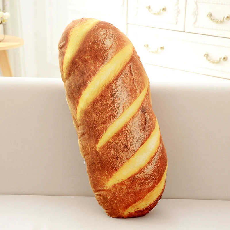 Creative 3D Simulated Super Soft Bread Plush Toys Bread Plush Hug Pillow Cream Butter Long Pillow Cushion