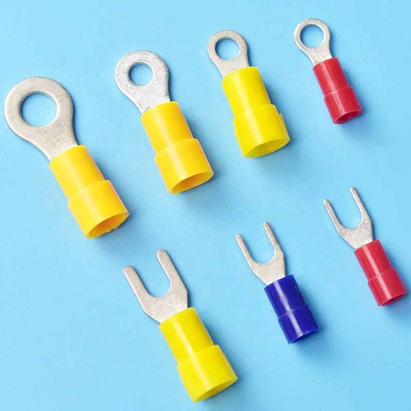 terminales para cable,QWT 4 gauge 6mm 8mm copper tinned Insulated female cable ring fork y terminal lugs crimps connector