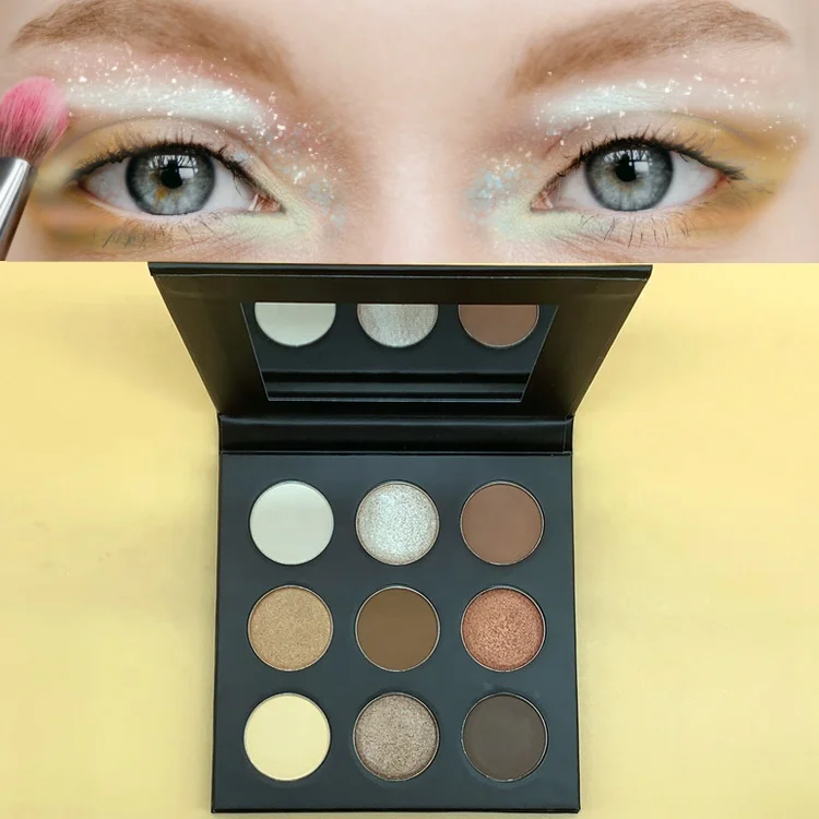 
black 9 color neutral eyeshadow palette private label 9 shade eyeshadow palette 