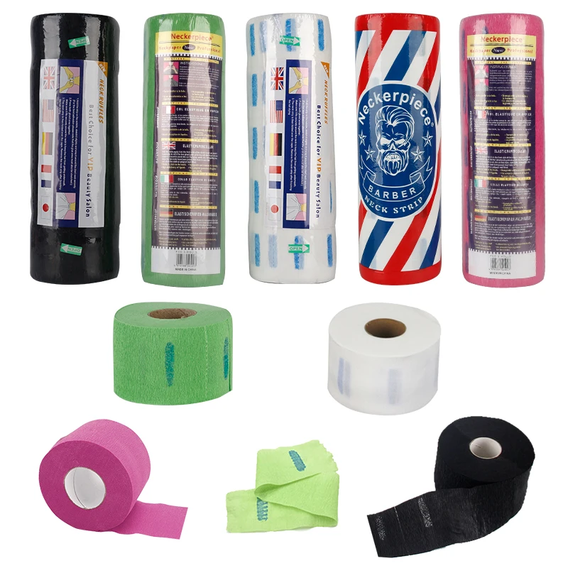 Hair salon Accessories Professional Stretchy Ruffles Rolls Hair cutting Neck Strip Paper