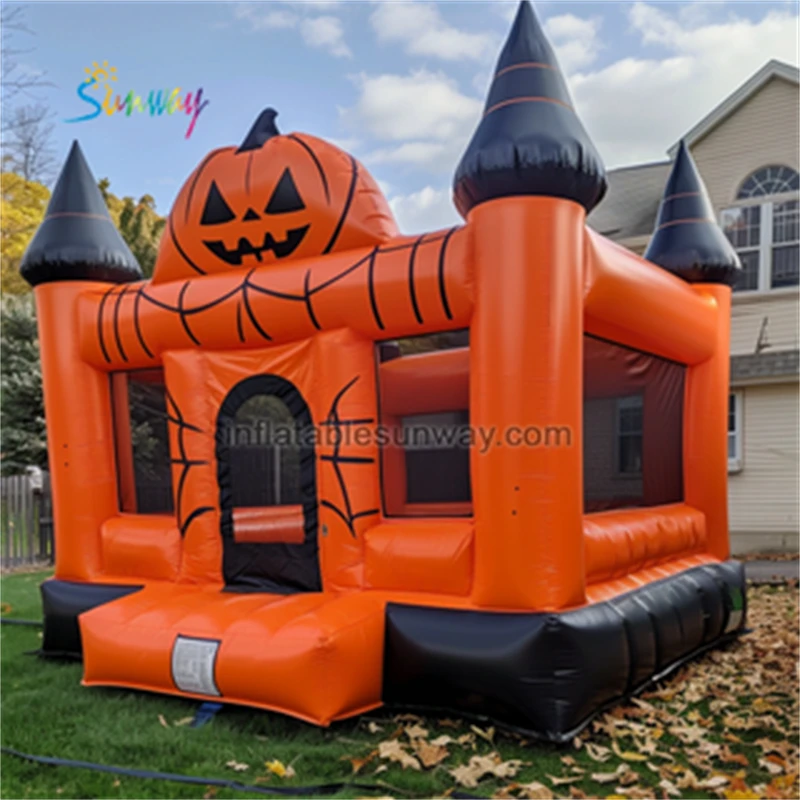 Party commercial bounce house water slide combo kids adult jumpers inflatable halloween bouncer bouncy pumpkin jumping castle