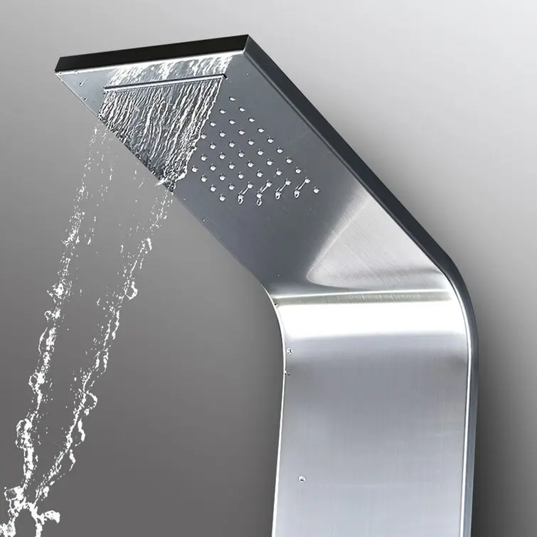 Shower Wall Panels Bathroom Thermostatic Waterproof Waterfall Spa Jets Smart Shower Panel