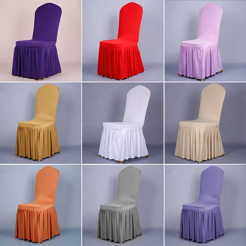 Customized Dining Chair Cover Skirts Multiple Colors Available Chair Covers for Events Banquet Chair