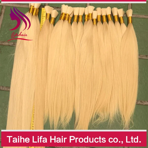 pre-blond 100% remy natural russian slavic hair