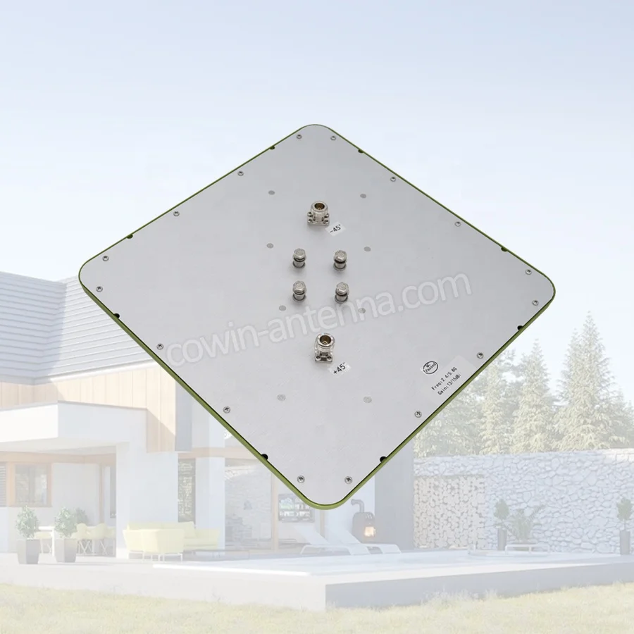 Customized Green Dual Polarity High Gain 2.4GHz 5GHz Dual Band 2x2 MIMO Panel Outdoor Long Range WIFI Antenna