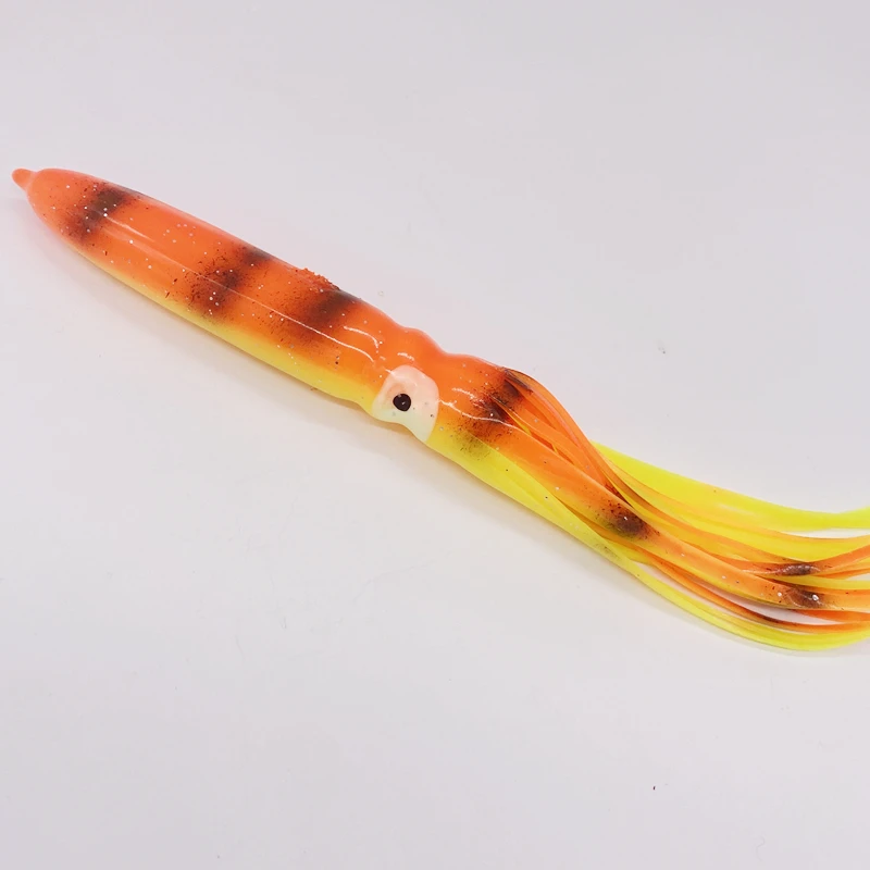 22cm Bulb Squid Lure Luminous Fishing Lures Big Game Soft Squid Skirts Octopus Trolling Fishing Lure Jigging Bait Tuna Fishing