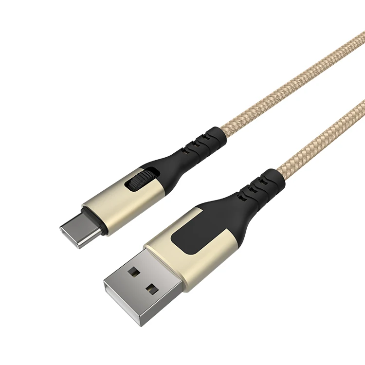 
2021 Newest Design Pressure pulley 3ft 6ft fast charging data Cable the Strongest Durable Nylon Braided USB Cable 