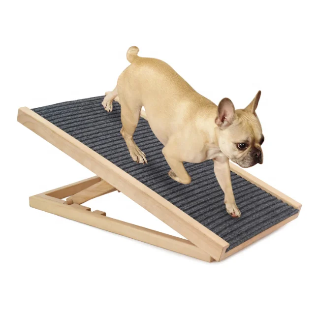 New Pet Products Wooden Adjustable Pet Folding Dog Ramp Stairs for Home and Car