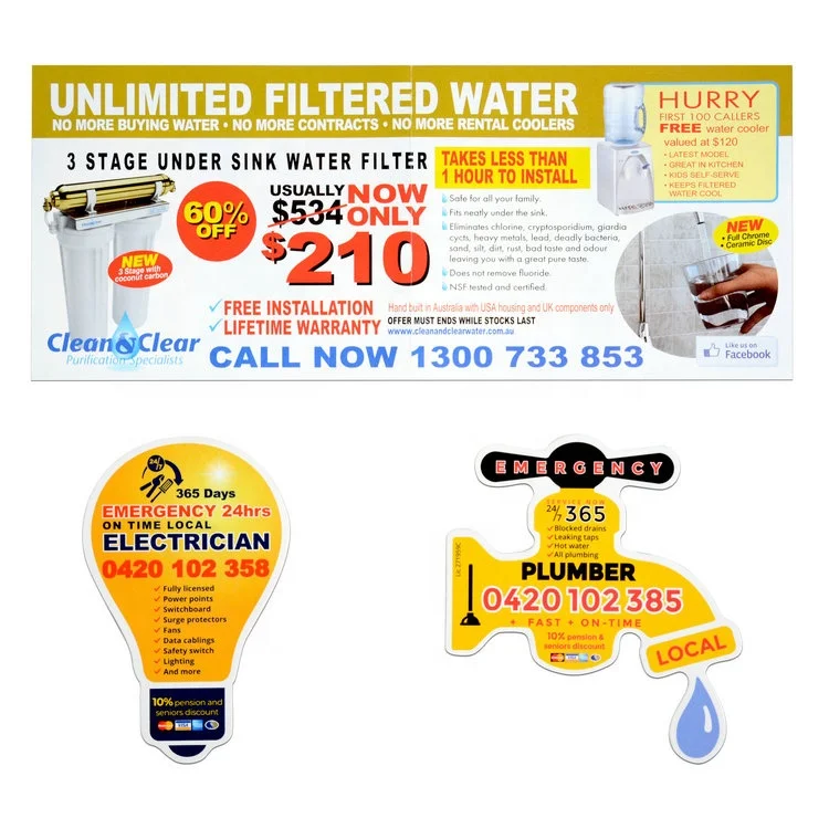 large qty cheap price give away promotional  magnet  custom paper fridge magnet with flyer for advertising