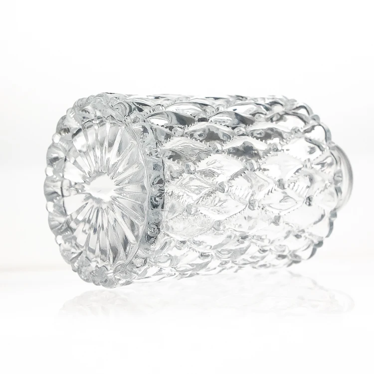 Home Decorative Engraving Crystal Glass Bottles 150ml Reed Diffuser Glass Bottles for Aroma