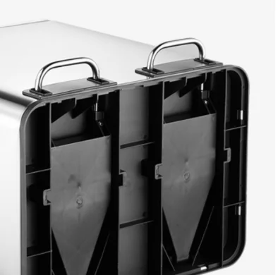 Hot Sale 30L Two Compartment Foot Pedal Bin Stainless Steel Waste Basket/Trash Can dust bins