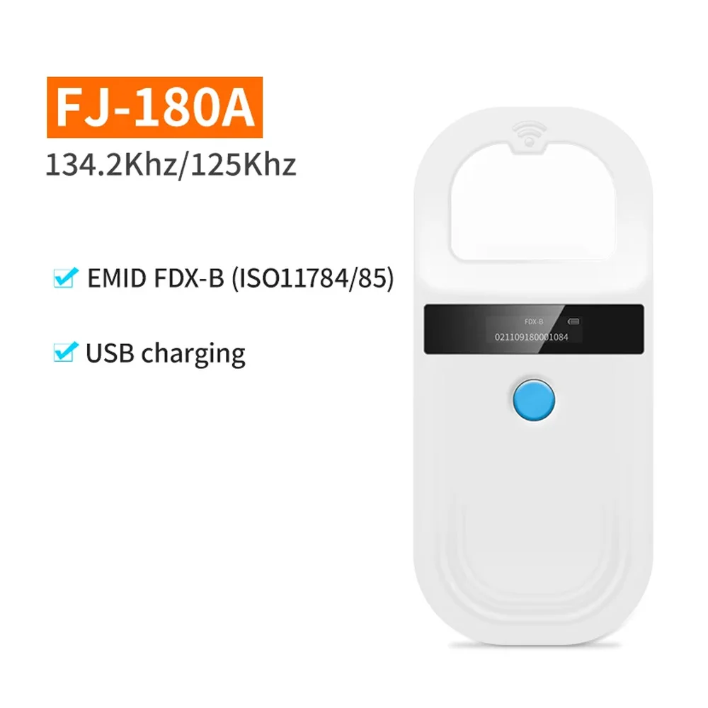 134.2KHZ portable lectore lettore microchip scanner lector de micro chip para mascotas lecteur de puce rfid animal tag reader