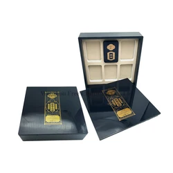 Роскошный Синий лак под заказ для пианино, деревянная коробка для выпечки чая, высококачественный лак MDF, чай Ramanda, праздничная коробка для даты