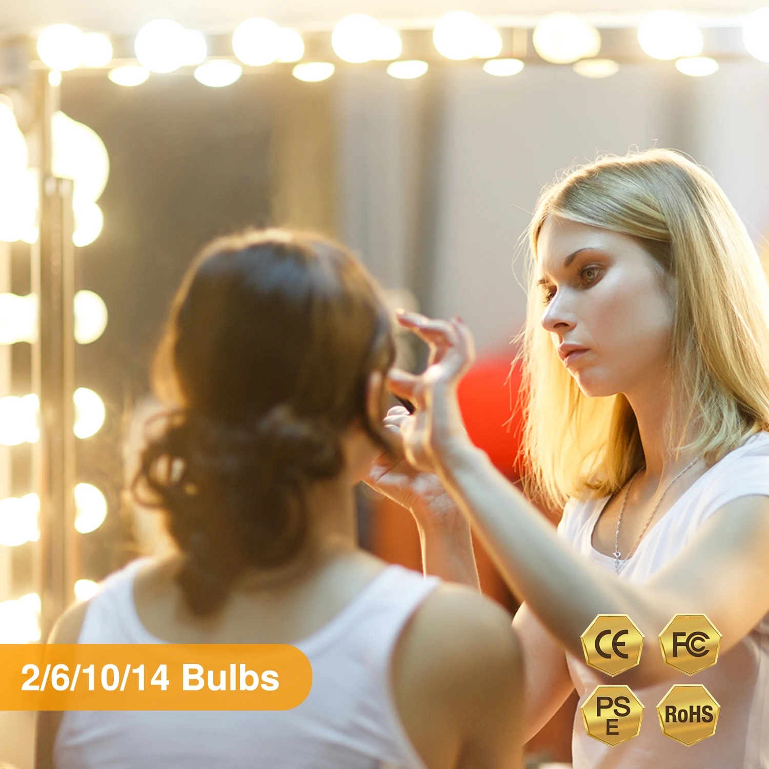 Hollywood Makeup Light Bulbs Vanity Mirror Lamp for Bathroom White Body USB Powered touch Switch Lamps