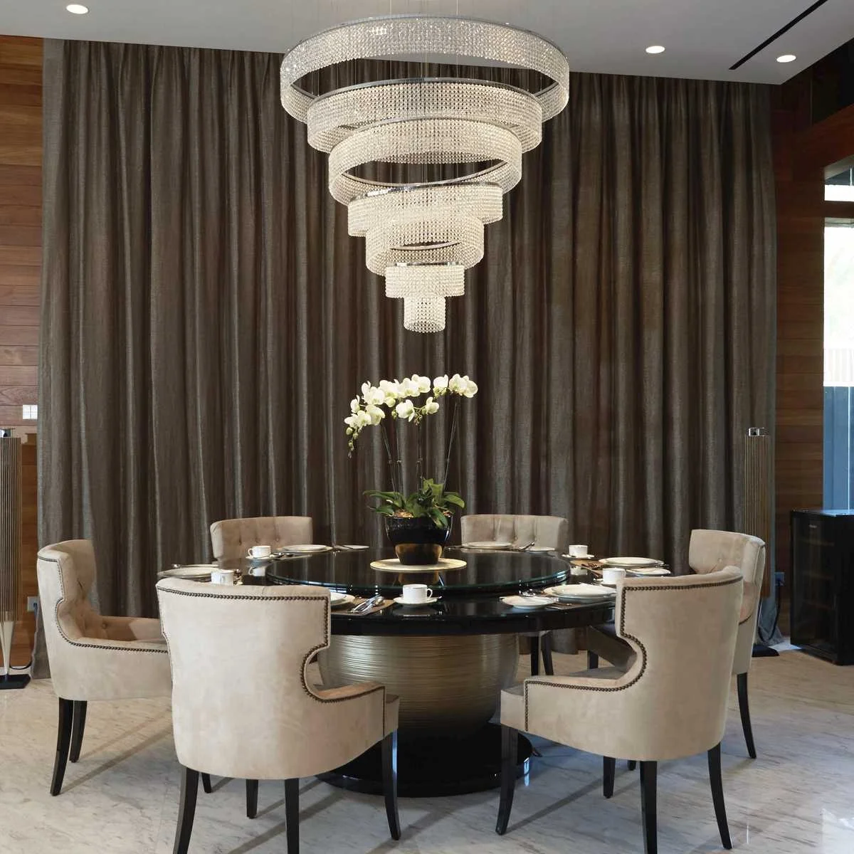 New arrival LED Spiral Crystal Chandelier Light Lustres de cristals for Living Room