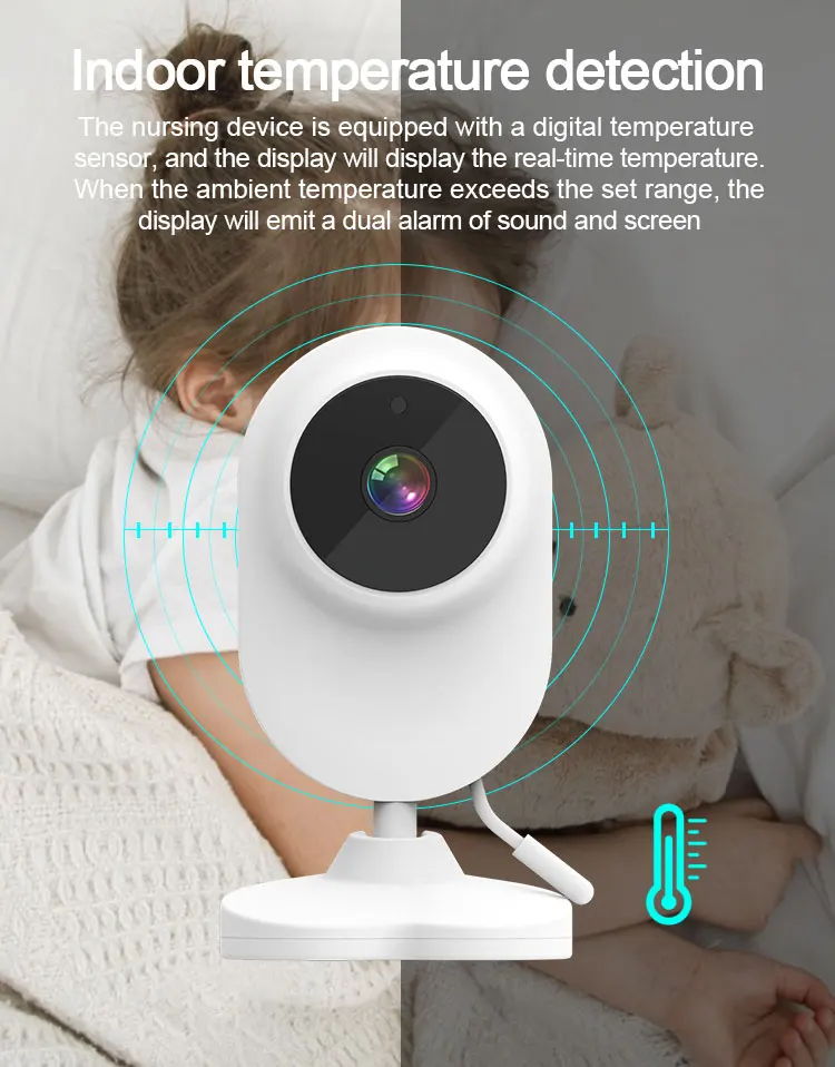 UEMON TECH New Arrival 4.3' screen real-time mini network baby pet camera monitor
