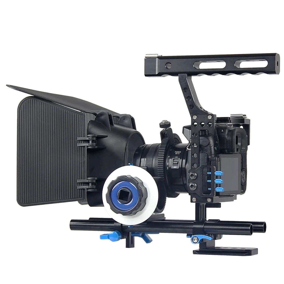 Professional Camera Rig DSLR Video Camera Stabilizer Cage/Matte Box/Follow Focus For Sony GH4 A6300 A6500 A7S A7 A7R A7Rii A7Sii