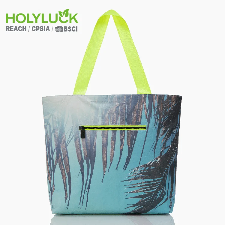New arrive tyvek tote shopping bag large capacity oilproof waterproof eco-friendly durable portable ladies tyvek beach bag