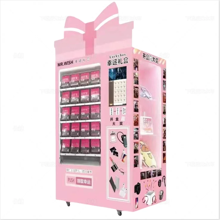 Food and beverage combination vending machine with refrigeration effect reverse vending machine beauty lash vending machine