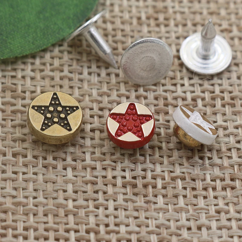 Factory cheap price star pattern alloy metal garment clothing rivet for jeans