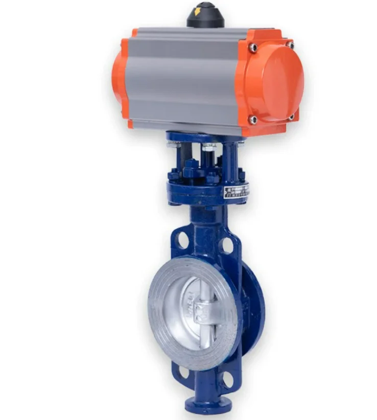 30years factory manufacture valve butterfly cast iron metal seated wafer pneumatic butterfly valve