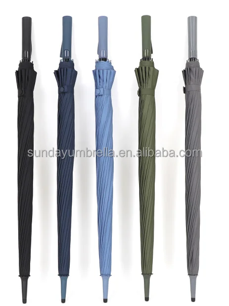 SD Custom 27-Inch Auto Straight Fiberglass Golf Umbrella New Fashion 16 Ribs Adults Business Logo Printing