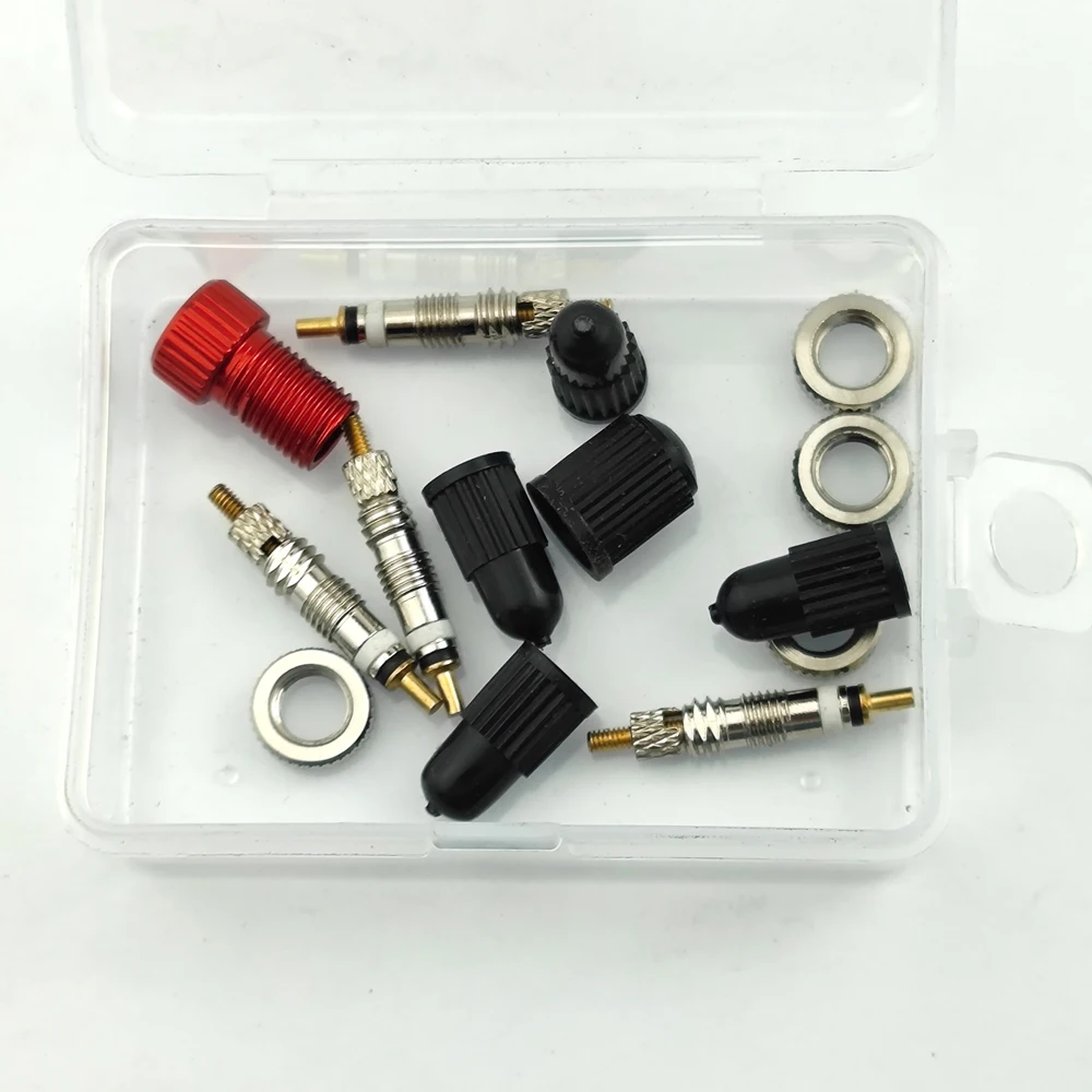 1 set Portable MTB Bike Bicycle Repair Tire Tyre Tool Set Kit Valve core adapter cap cover nuts