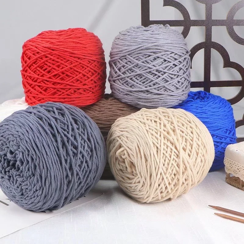 8ply 200 г 100% окрашенная вязаная крючком хлопчатобумажная ткань пряжа смешанная мягкая акриловая для плетения