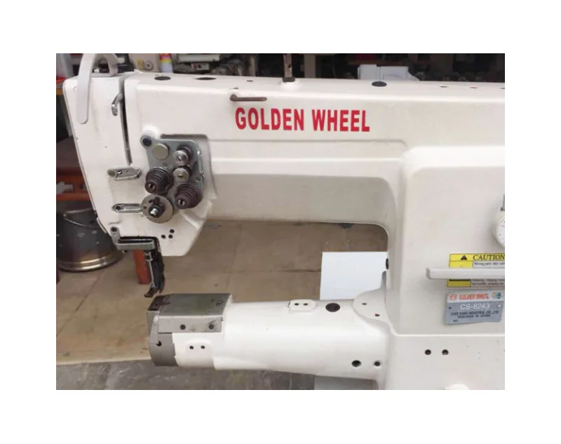 Best Price Golden Wheel CS-8243 Single Needle Cylinder Cart Interlocking Sewing Machine for Thick Material